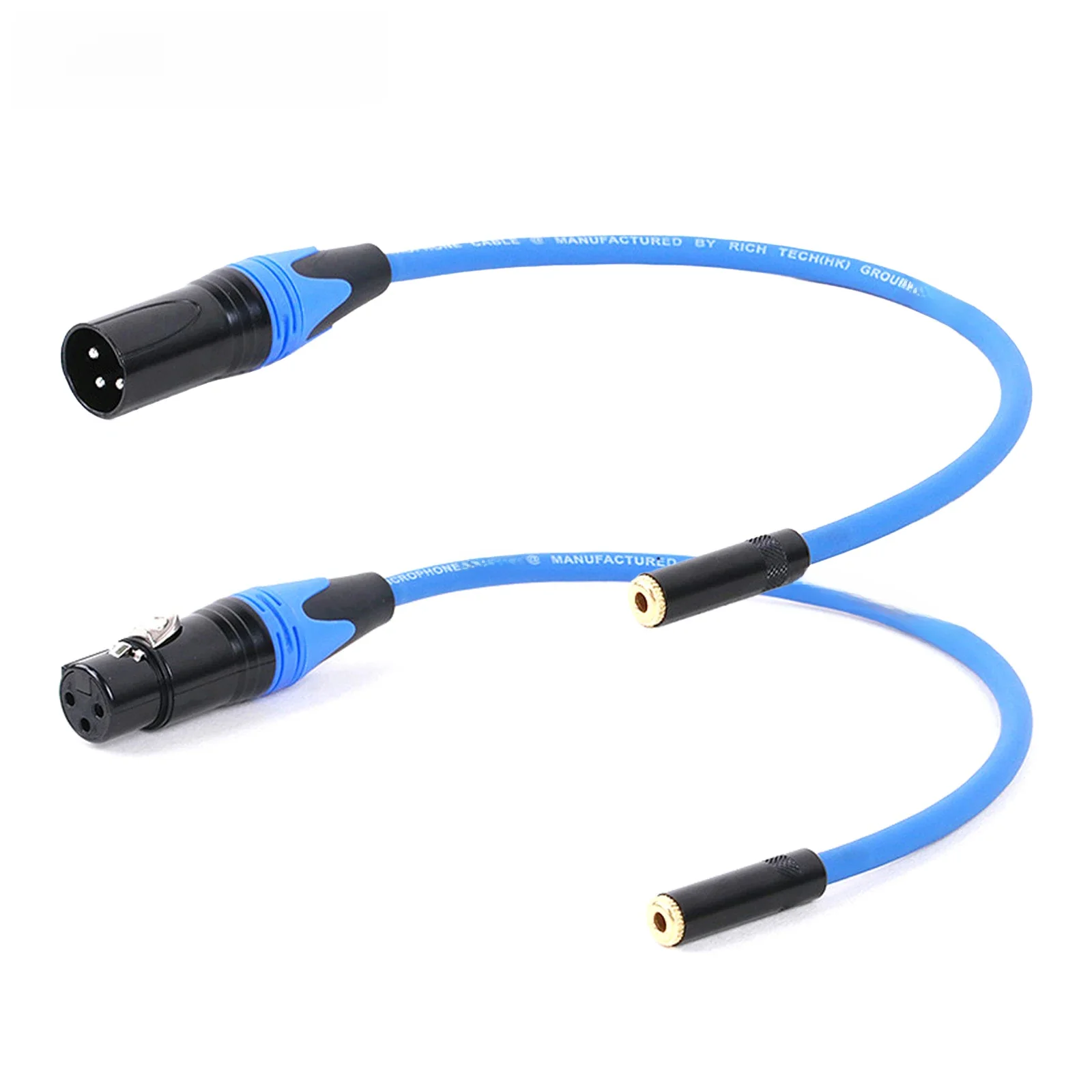GuerGuo Kabel stereo XLR do 1/8, zbalansowany XLR żeński/męski do 3,5 mm żeński TRS Mini Jack Konwerter audio Kabel przejściowy 0.3M-20M — zdjęcie produktu 7