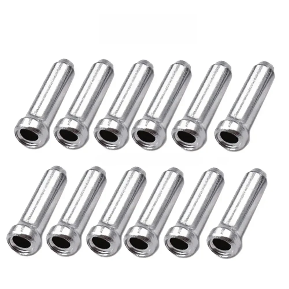 AliExpress NONE Bicycle Brake Sliders Cable Points to Aluminum Brake Line Front Chain Shifter Inside Wire End Cap Tip Crimped MTB Bike Accessory