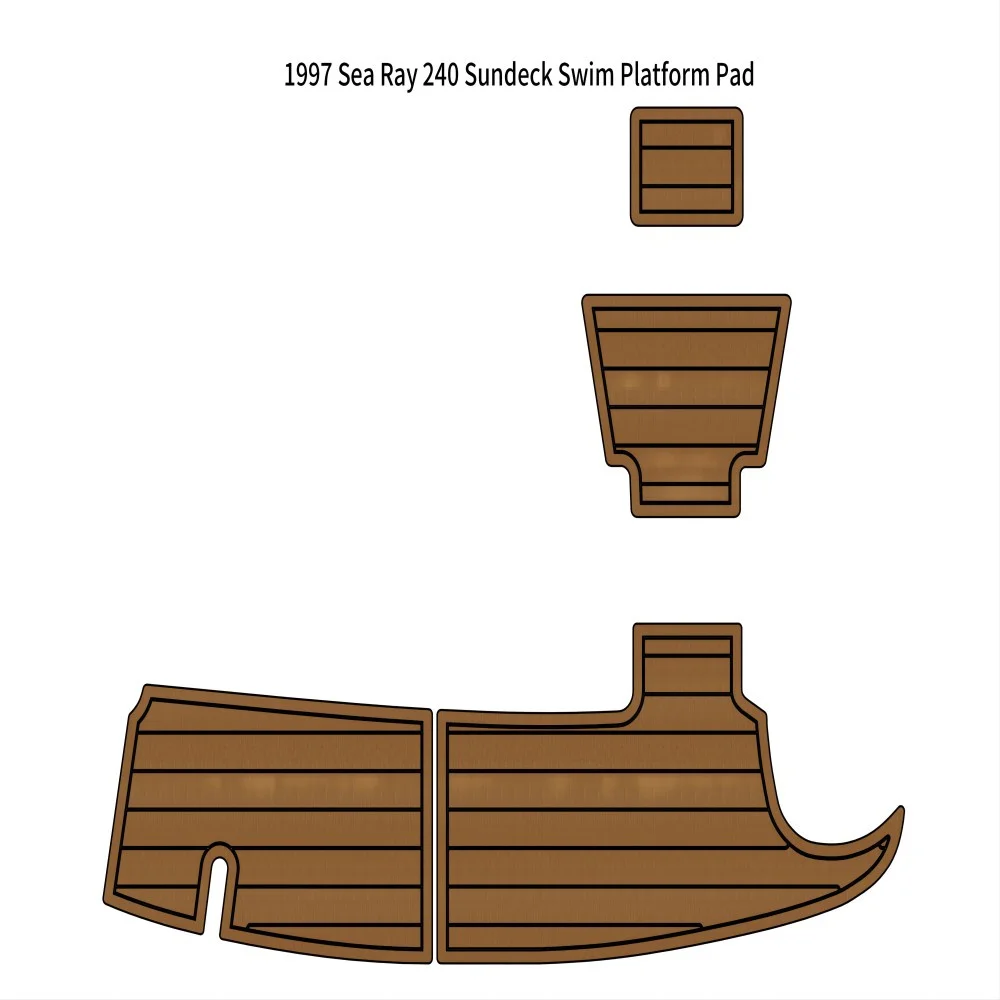 

1997 Sea Ray 240 Sundeck Swim Platform Pad Boat EVA Foam Teak Deck Floor Mat