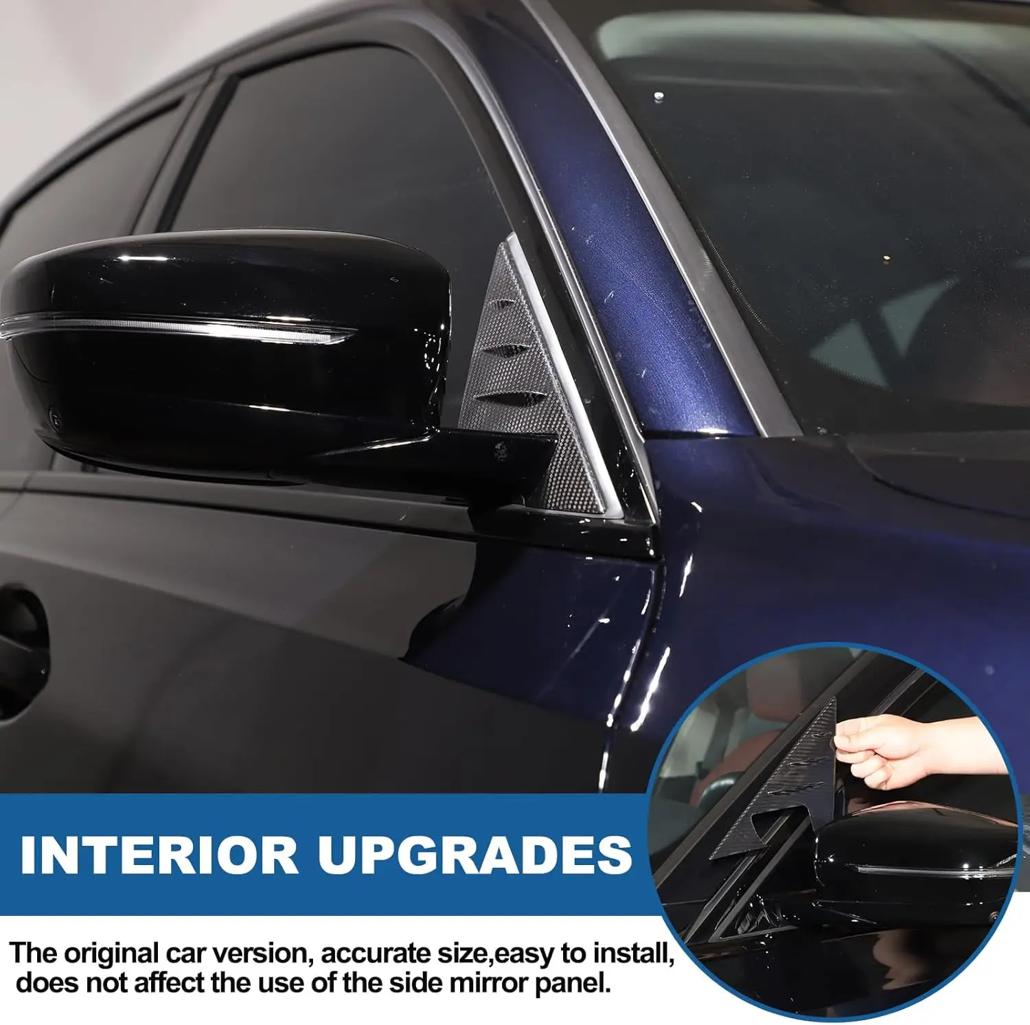 For BMW 3 Series G20 G28 2020-24 Car Rearview Mirror Side Triangle Spoiler Wind Deflector Trim Cover Car Decorative Accessories