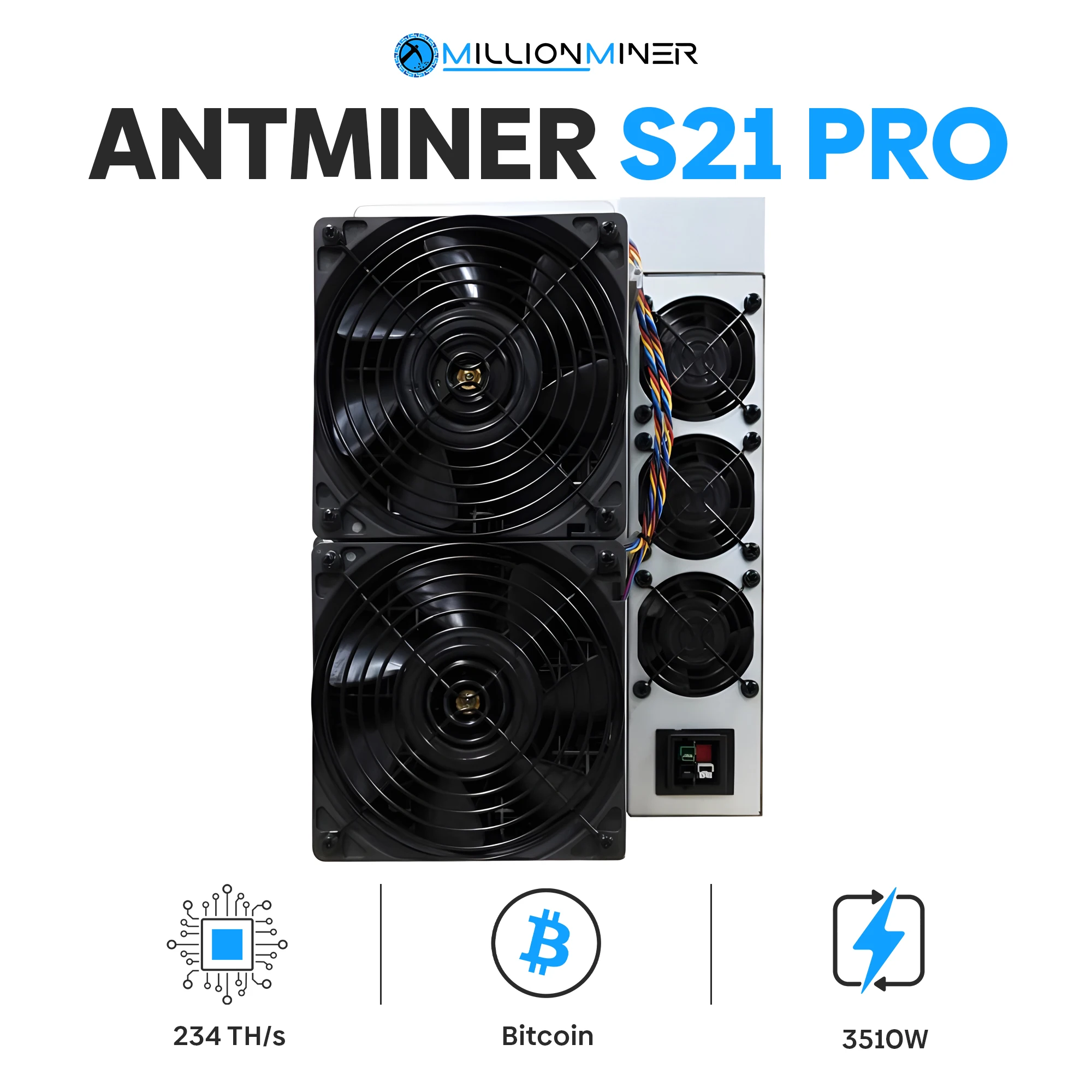 AF مبيعات رائعة Bitmain Antminer S21 PRO 234 TH 3510W 15J/T BTC