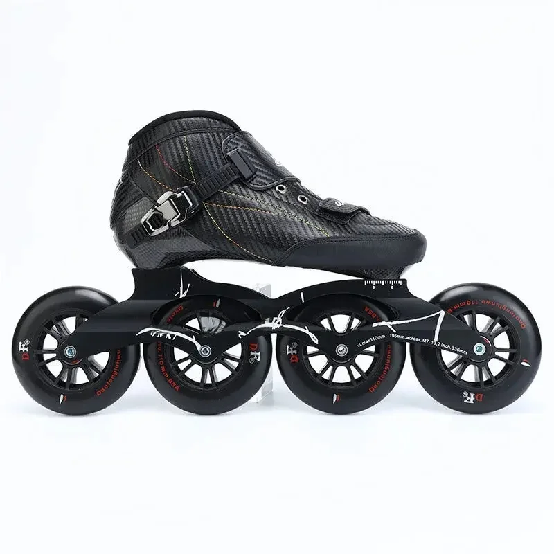 Buty do jazdy na łyżwach zawodowe buty do jazdy na rolkach duża prędkość koła buty do jazdy na łyżwach z włókna węglowego dla dorosłych i dzieci — zdjęcie 2
