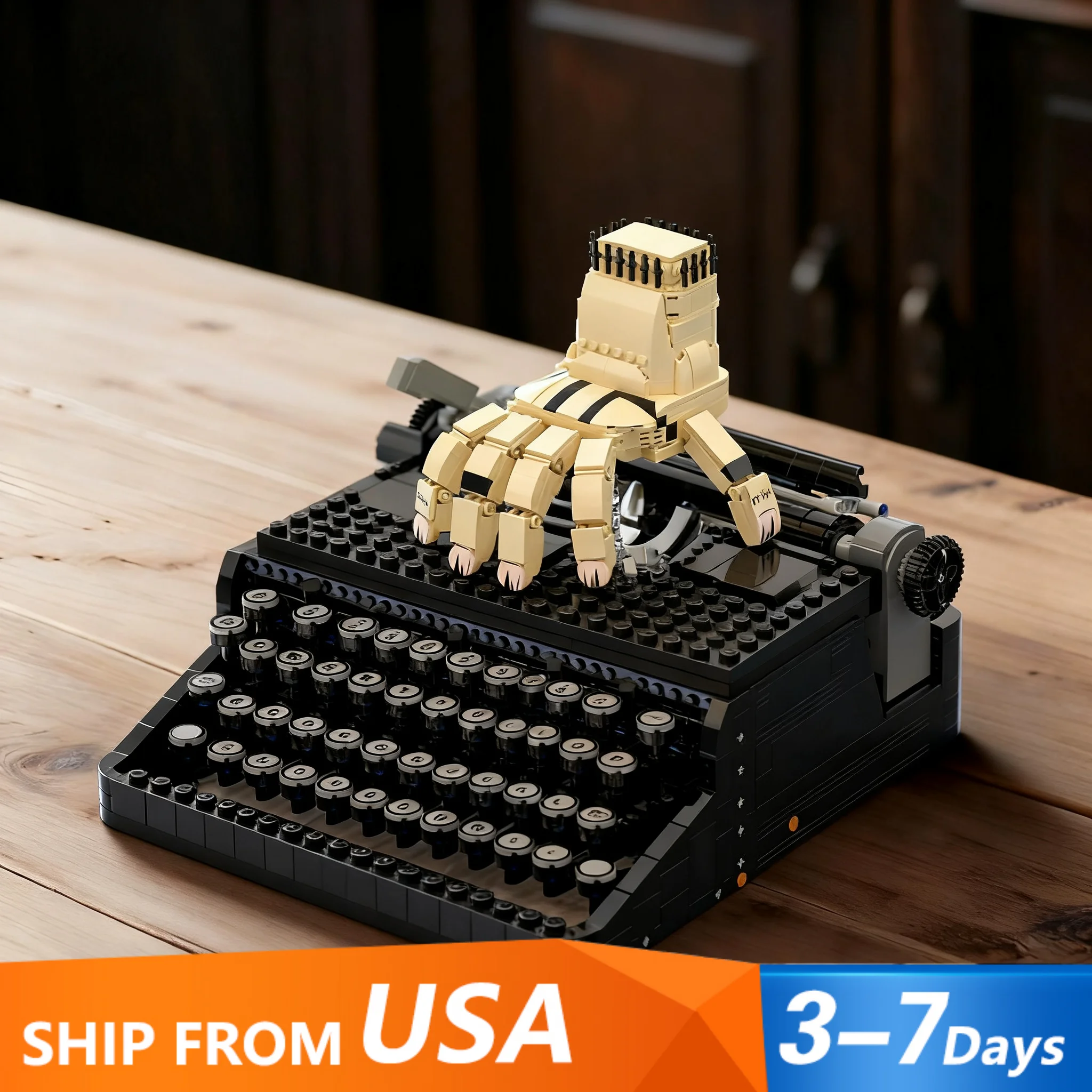 

2330PCS Movie Wednesday Typewriter Model Building Set, Creative Modular Building Block Brick Toys Assembly Model Kit,Adults Gift