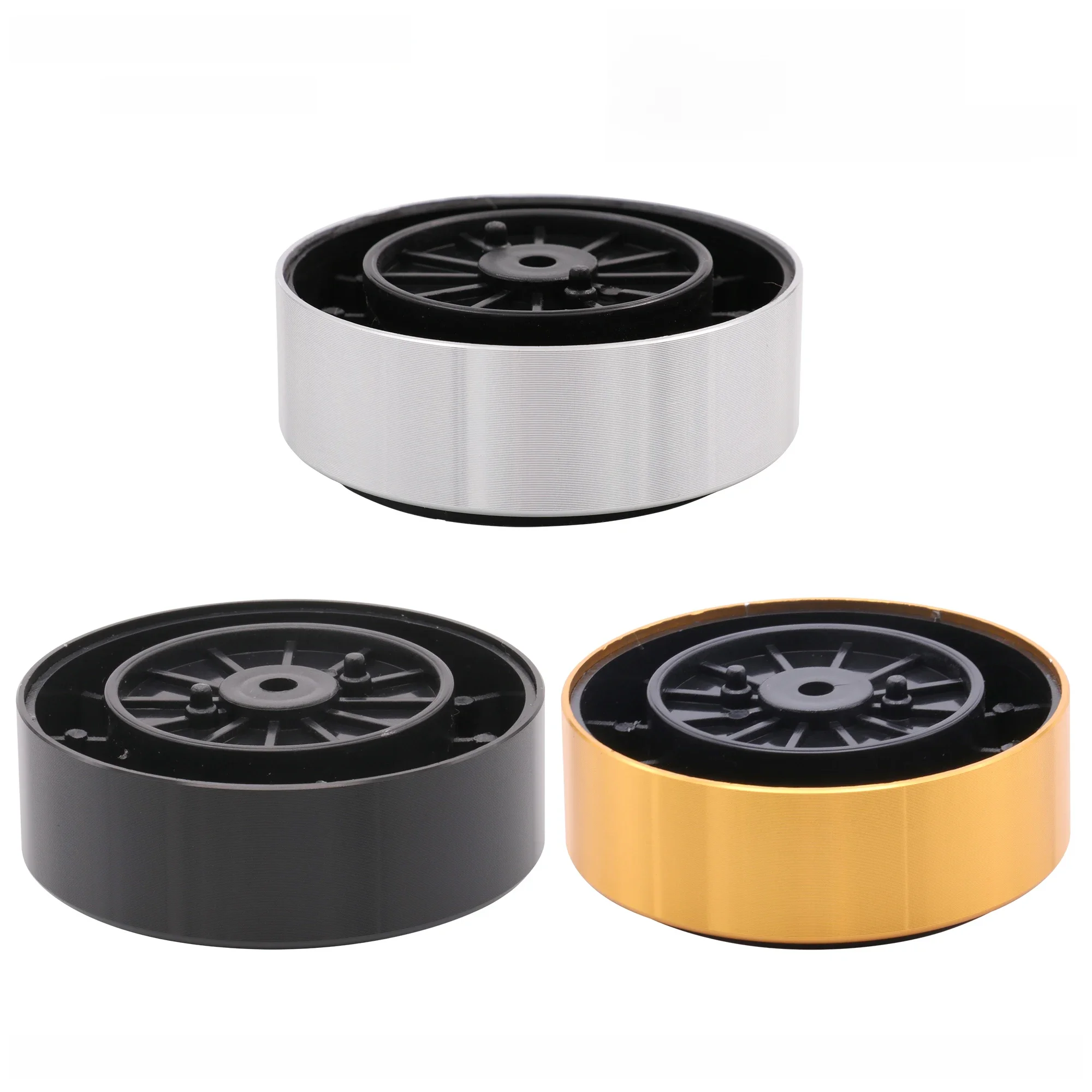 61*23mm obrabiane aluminium plastikowe głośnik Spike stopy podłogowe podstawa Pad mata stojak na stopy dla Hifi gramofon AMP CD DAC rejestrator 4PC — zdjęcie 2