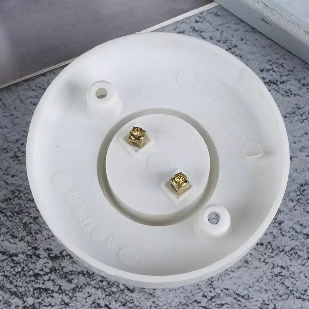D76cm E27 ضوء لمبة حامل قاعدة D118mm المسمار مقبس الإضاءة البلاستيك الأبيض مصباح حامل ل قلادة LED توفير الطاقة المتوهجة