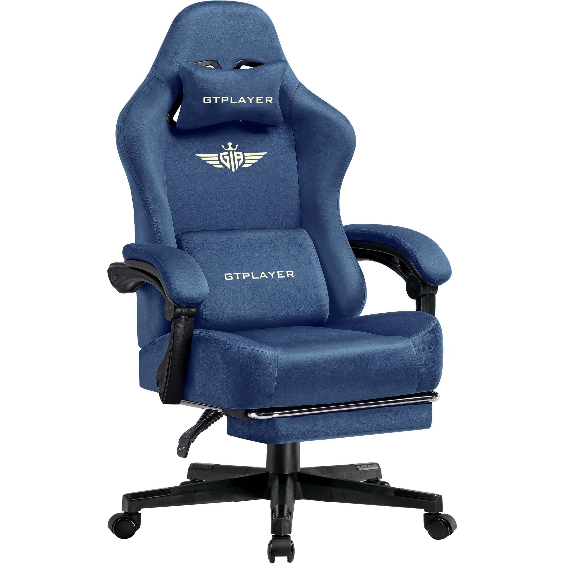 GTPLAYER Fabric Gaming Chair, Ergonomic Computer Chair with Footrest and Lumbar Support Height Adjustable Home Office Chair image 3