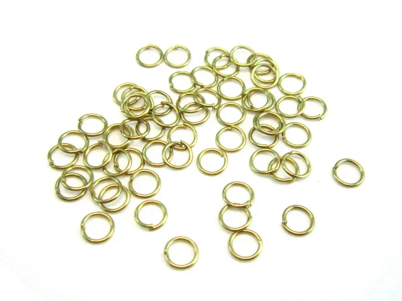 1000pcs Brass Jump Rings, Open jump rings, 4x0.7mm, 4x0.6mm, 4x0.5mm, Link Chain Connector, Jewelry making R301