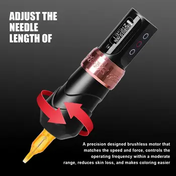 Tetovací strojek YILONG MAX s kazetou 2400mAh s velkou kapacitou baterie, bezjádrový motor, pero pro tetovací umělce 10 nejlepší prodej Dětský tetovací strojek - №10