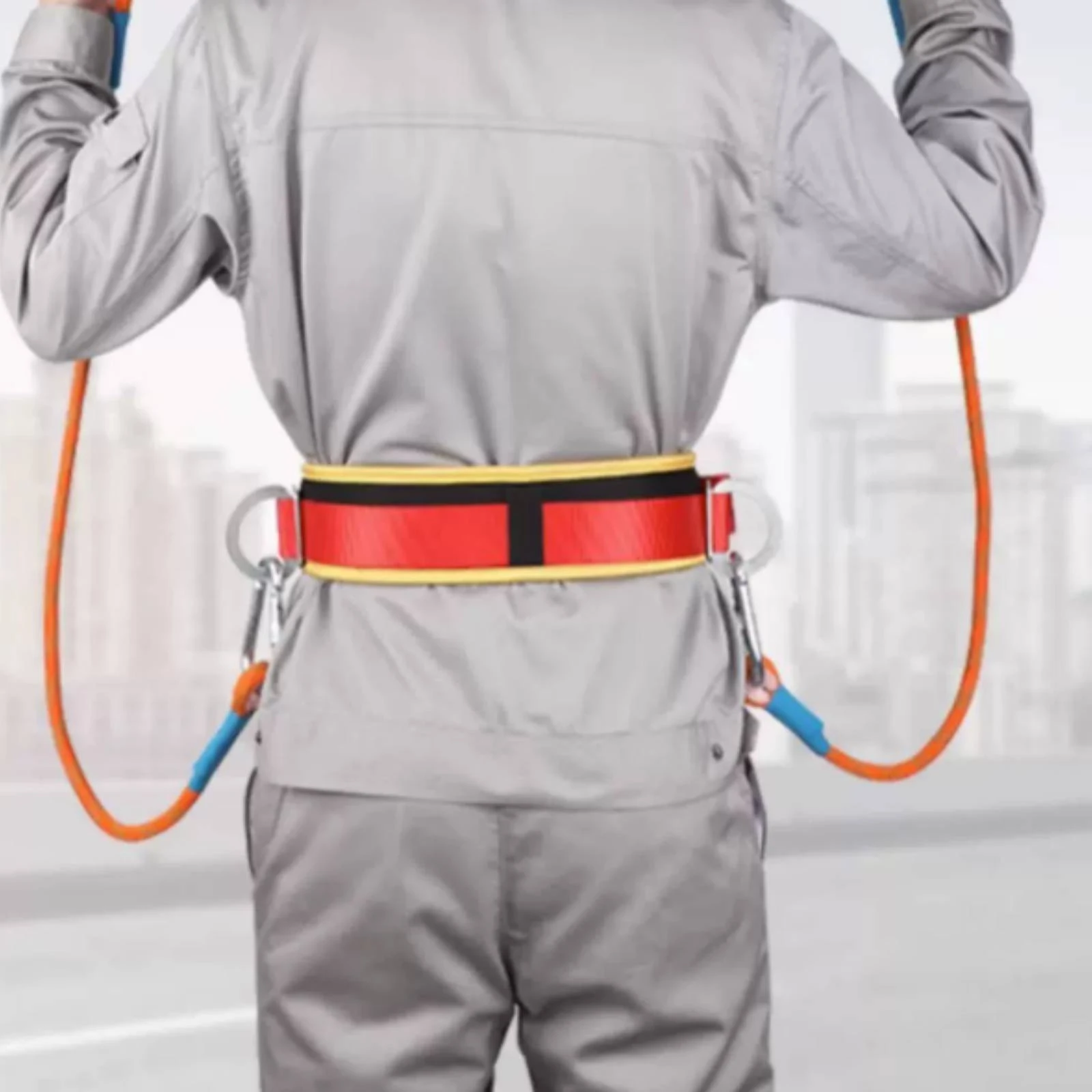 Waist Belt with Side Rings Comfortable Adjustable Harness with Padded Waist Heavy-Duty for Climbers, Elevated Work Work, Roofing