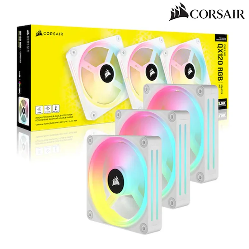 [Coursair genuine] CORSAIR iCUE LINK QX120 RGB STARTER KIT White (3PACK/Controller)