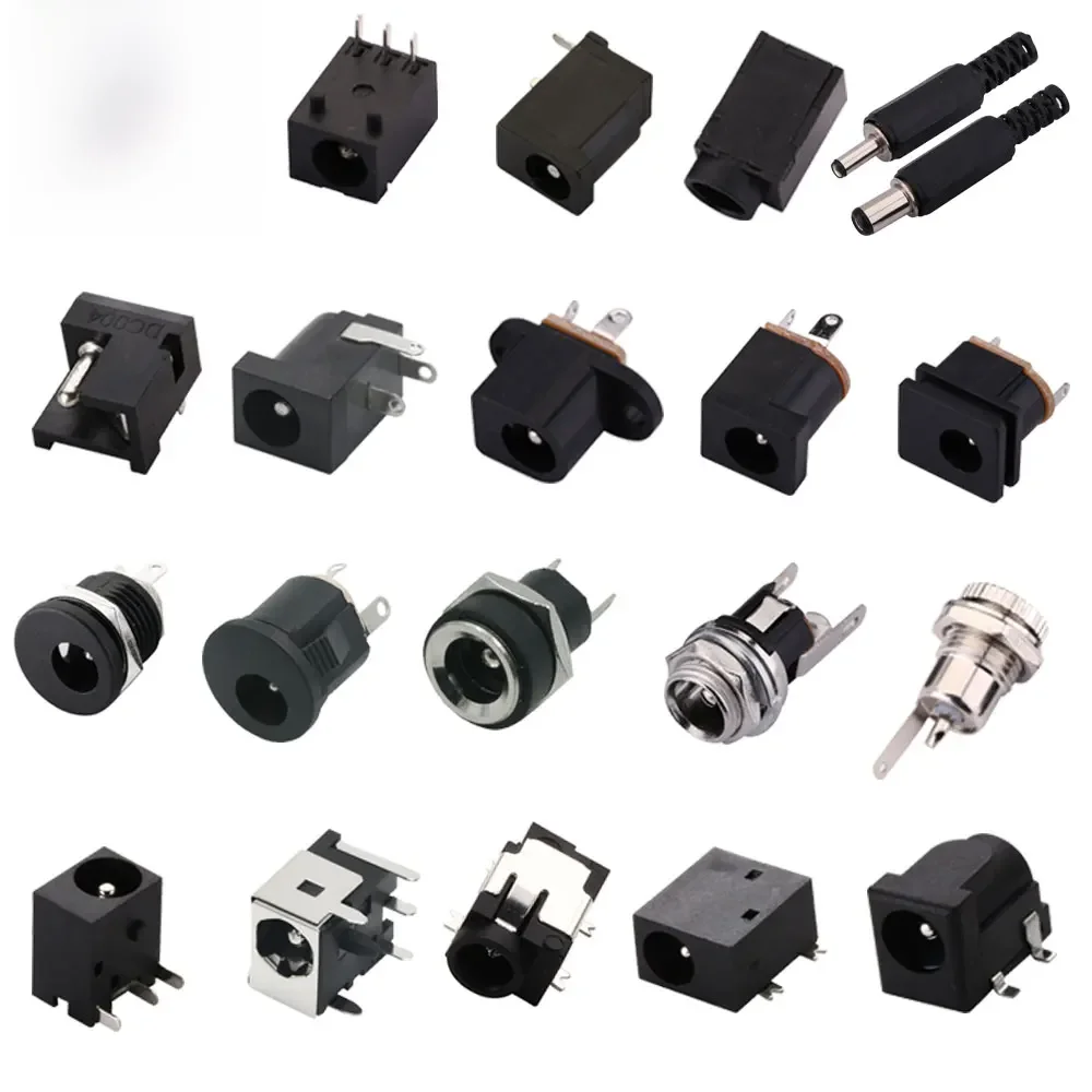 10 Stück DC-Anschlüsse 5,5 x 2,1 mm 3,5 x 1,3 mm DC-Netzstecker männlich weiblich Klinke Buchse Mutter Panel Mount DC-Netzteil-Anschluss 5,5 x 2,1