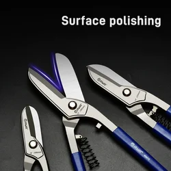 Metal Tin Snip Shear Scissors , 8/10/12 Inches Heavy Duty Pliers Hand Tools Professional Industrial Multipurpose Iron Shears