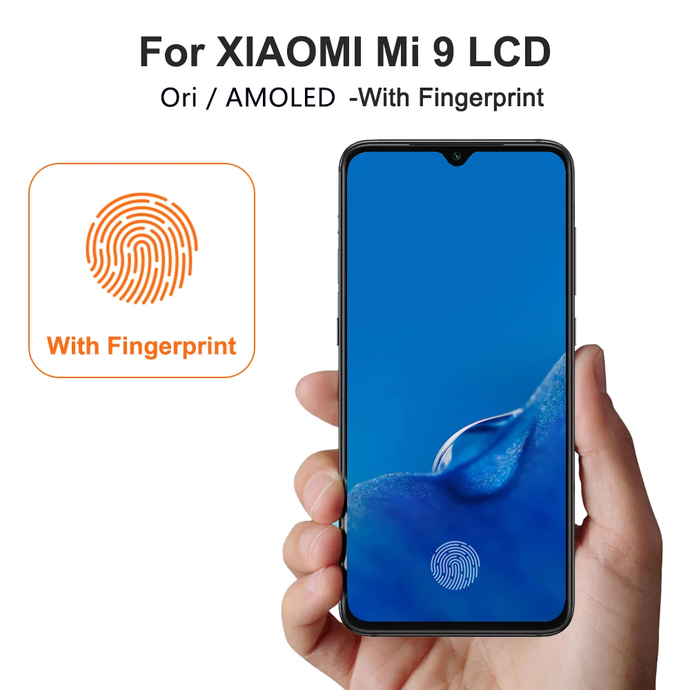 6,39\'\' Display Ersatz für Xiaomi Mi 9 LCD Touch Screen Digitizer mit Rahmen Montage Für Xiaomi MI9 Display