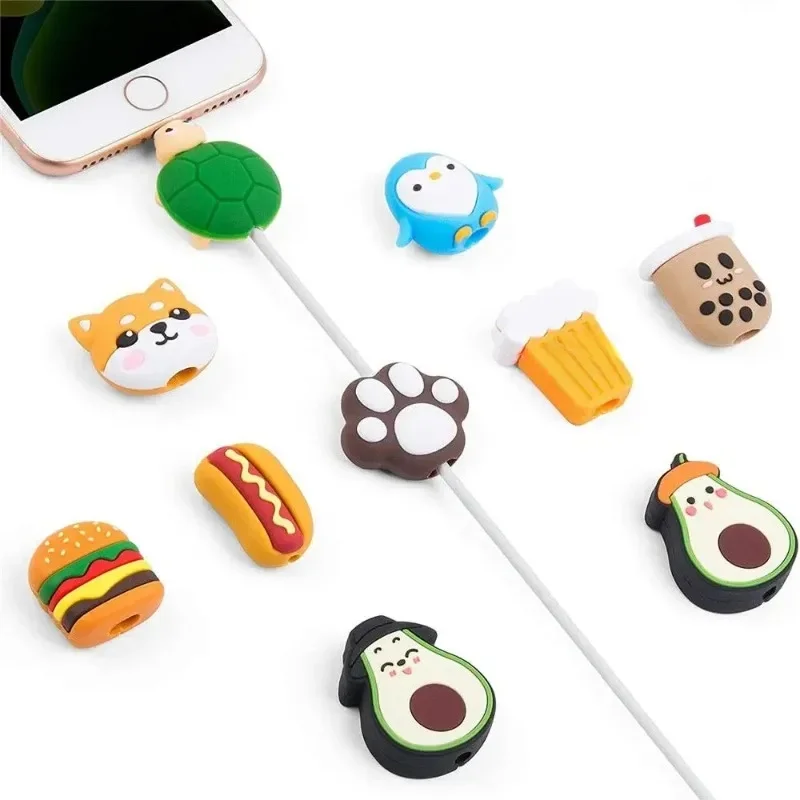 1 szt. Przydatna wtyczka ładowarki ochronna dla iPhone'a Osłona kabla USB Etui na przewód kablowy Pokrowiec na nawijarkę Linia danych Bite — zdjęcie 2