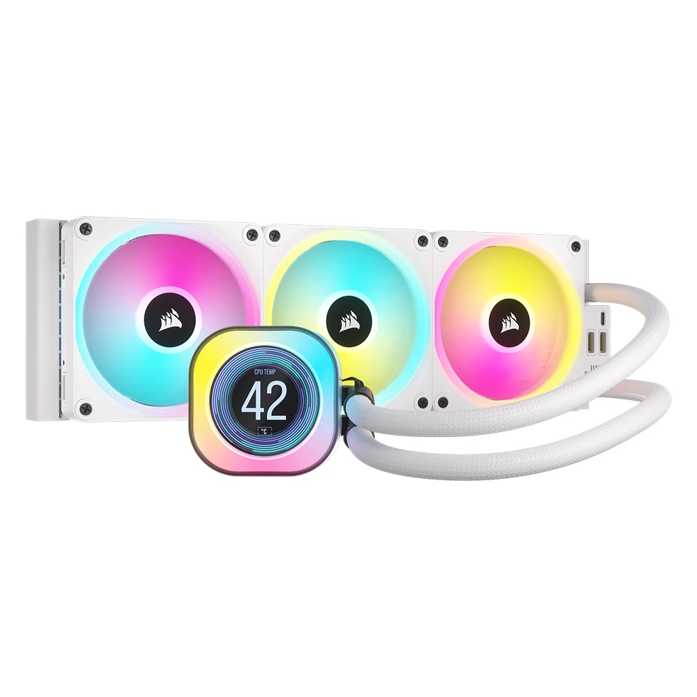 Cursair CORSAIR iCUE LINK H150i LCD AIO (WHITE) (genuine) CPU cooler water cooling cooler LCD screen warranty 6 years