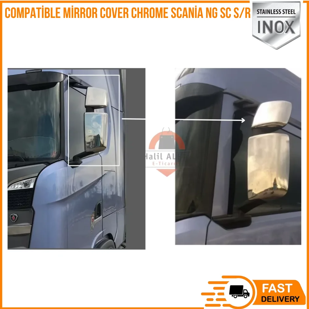 For Compatible Mirror Cover Chrome Scania NG SC S/R happy car parts high quality satisfaction fast shipping