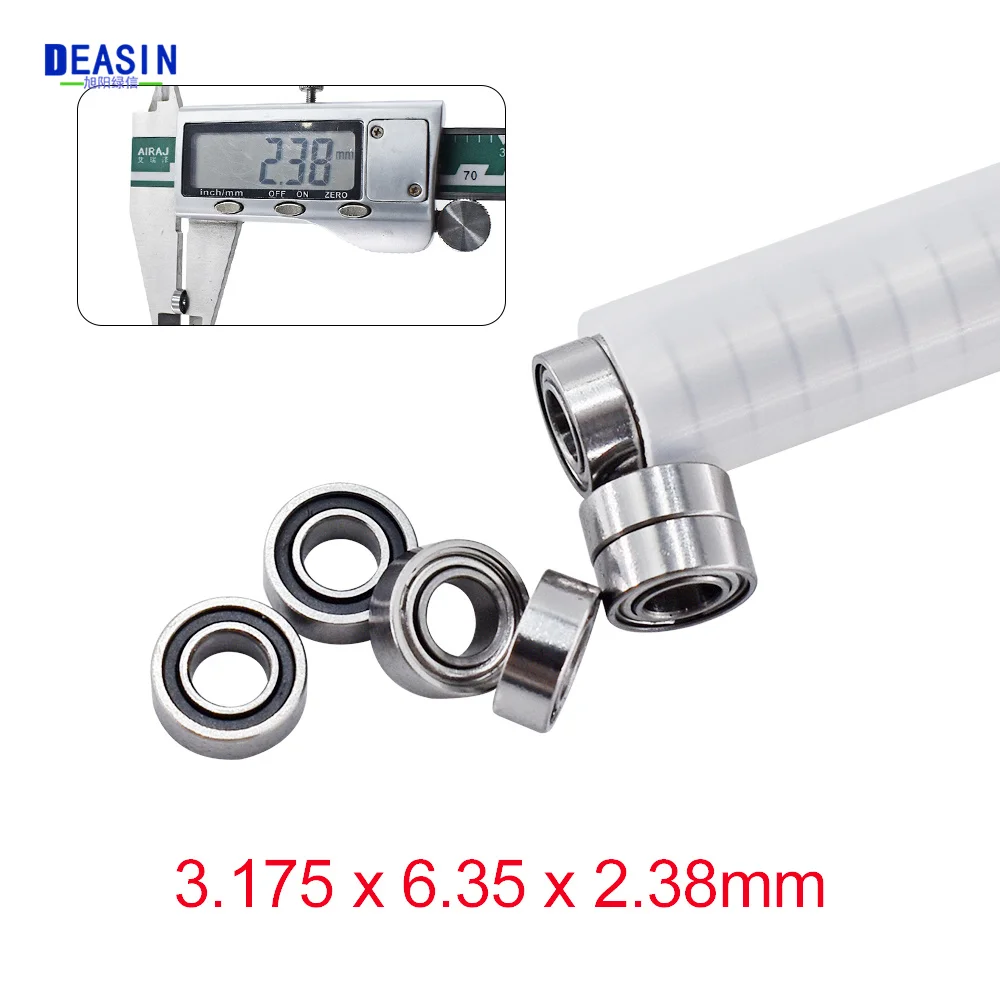 Rodamientos cerámicos de mano de alta velocidad SR144, 10 unidades, compatibles con NSK Tosi Coxo, rodamientos dentales, 3.175x6,35x2,381 Mm, ASIN, alta calidad
