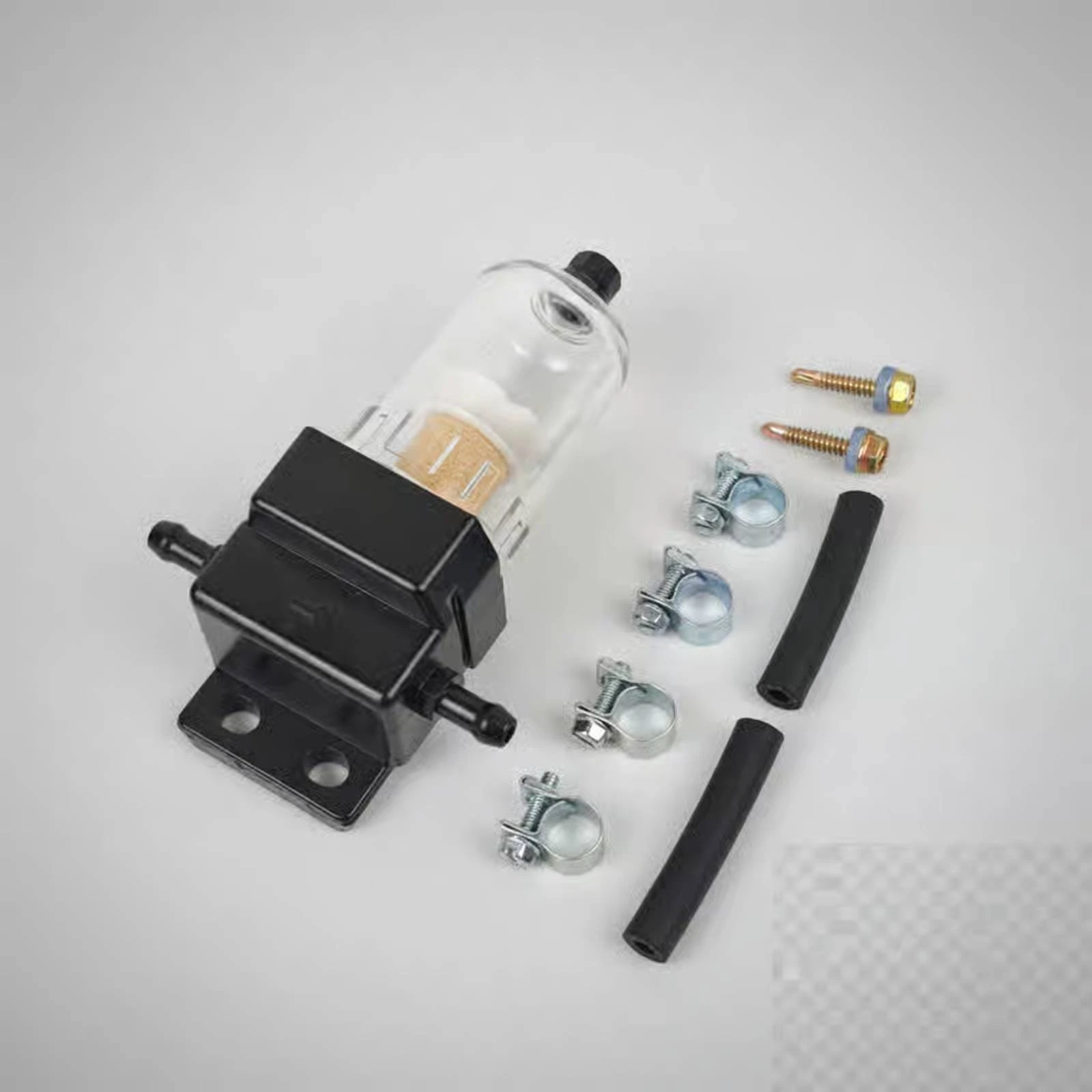 Power Heater Transparent Bowl Oil Water Separator Separator With Drain Plug Oil Water Separator for Truck, Boat, Car