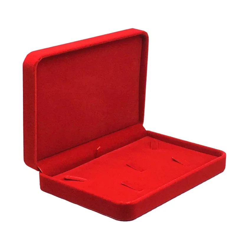 17x12x4cm 5 kolor aksamitna biżuteria zestaw Box duży naszyjnik pierścień kolczyk wisiorek opakowanie na prezenty Storage Organizer Case Wedding Holder — zdjęcie 2