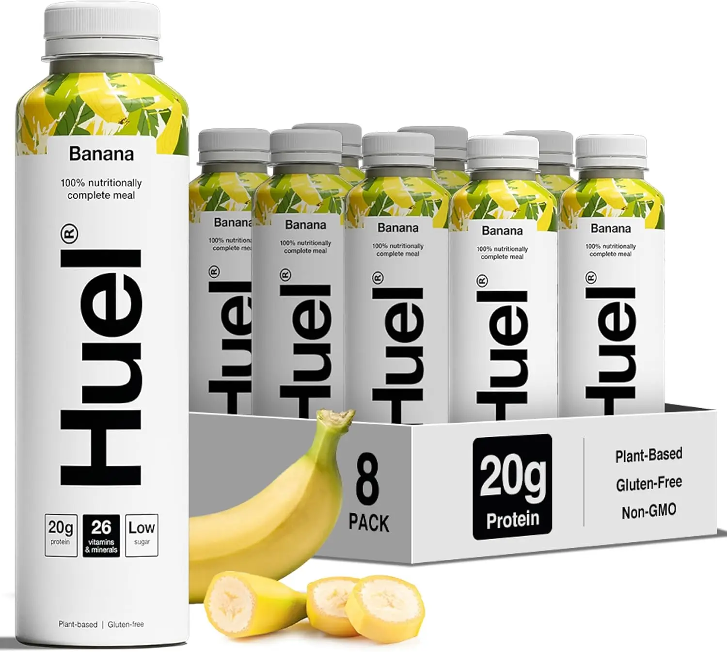 Huel Ready-to-drink Meal, Banana Protein Drink, 8 x 500ml