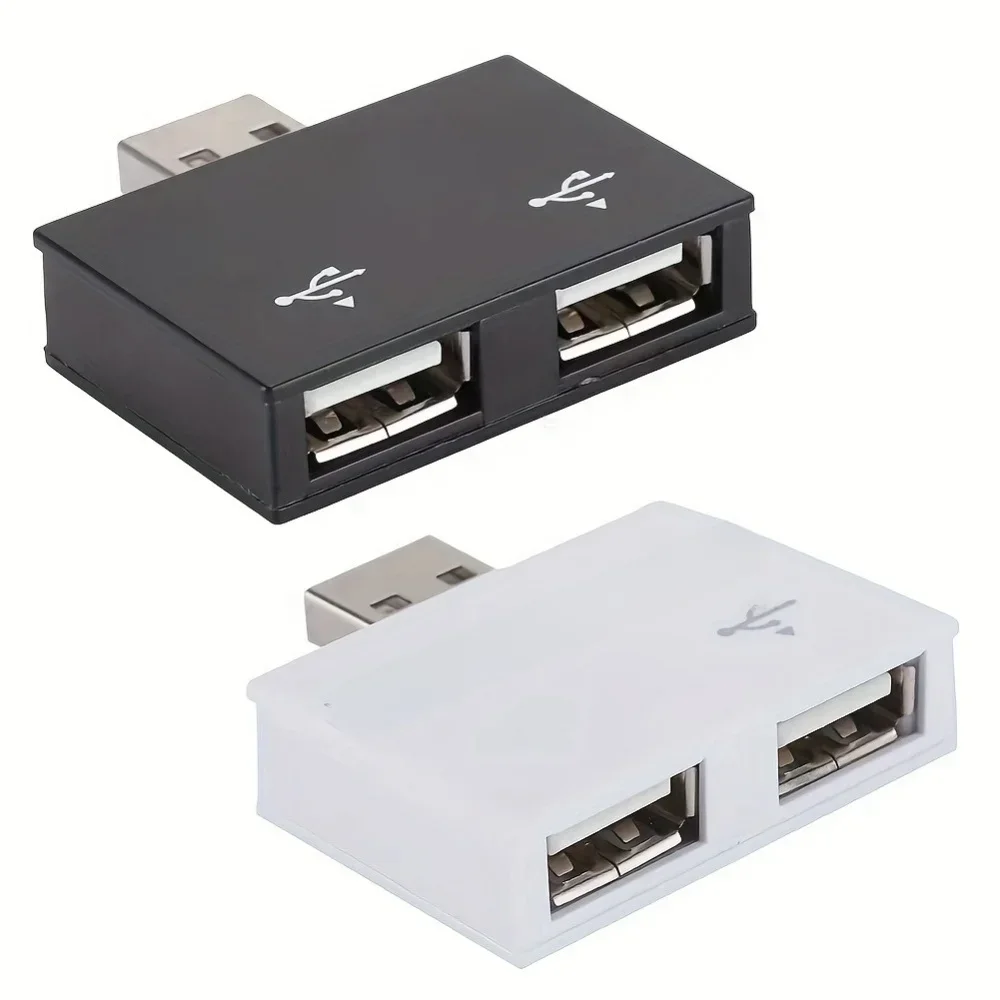 Hub adaptador usb extensor mini caixa divisor 1 a 2 portas de alta velocidade fêmea usb2.0 para
