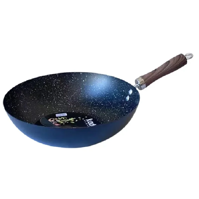 Kadal sartén wok piedra preto antiaderente para a china, apto para placas de inducción,