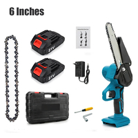 6 Inch Chain Saw Cordless Electric Saw Handheld Garden Logging Chainsaw Wood Cutting Power Tool for Makita 21V Battery Pin
