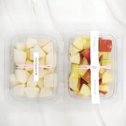 이온수로 세척한 패밀리 컵과일
