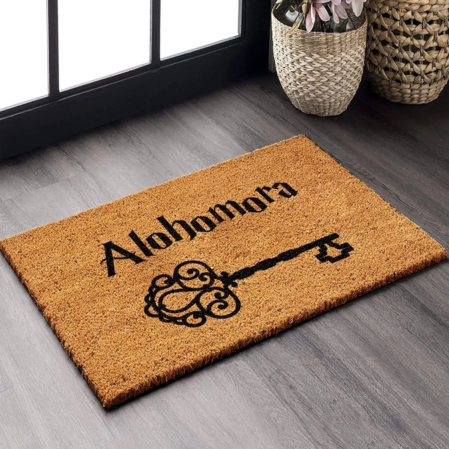 Alohomora Patterned Door Mat 40x60 cm Doormat Welcome Letters Anti-Slip Door Mat Carpet Doormat Letters Flannel Outdoor Kitchen