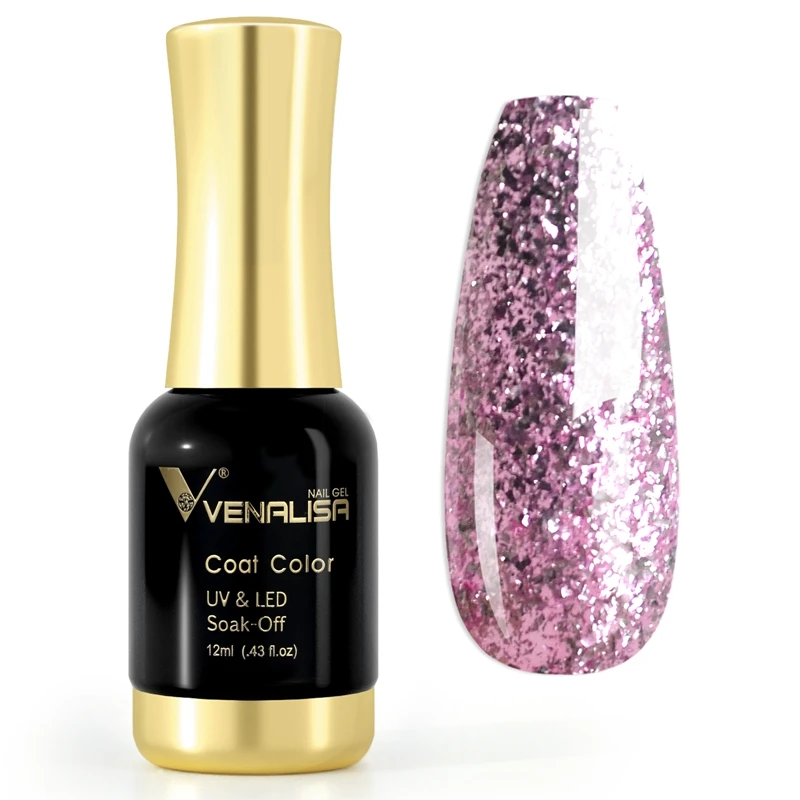 VENALISA # 1004 Nude Pink French Nail Art Design Super Texture Semi Permanent Pastelllack Soak Off UVLED Pigmentierter Gellack – Detail 15
