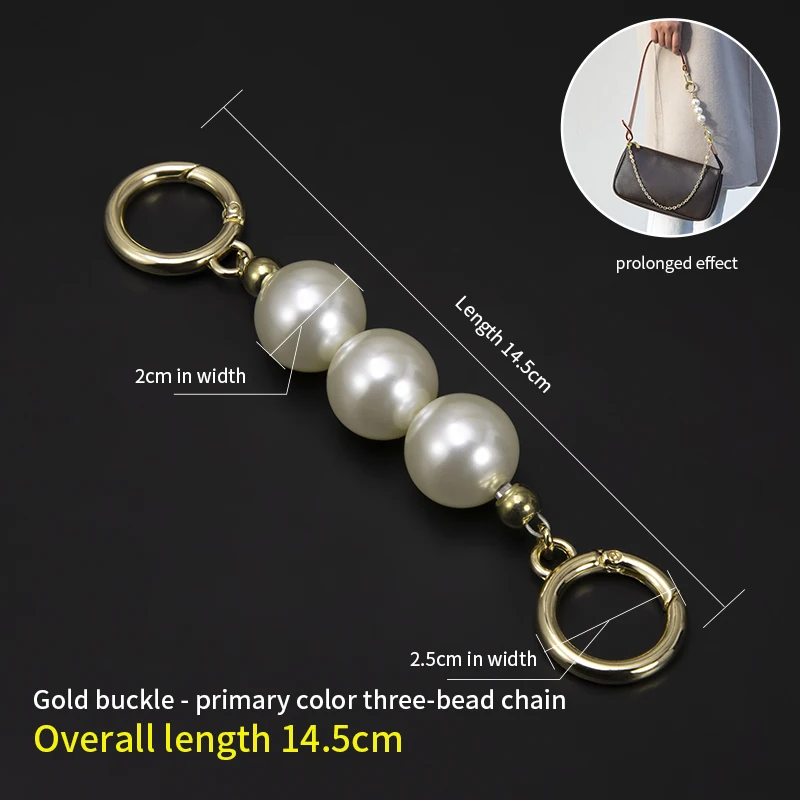 WUTA Bag Strap Extender Pearl Extenders Chain for LV for COACH Purse Handbag Shoulder Straps Convert Crossbody Bag Accessories