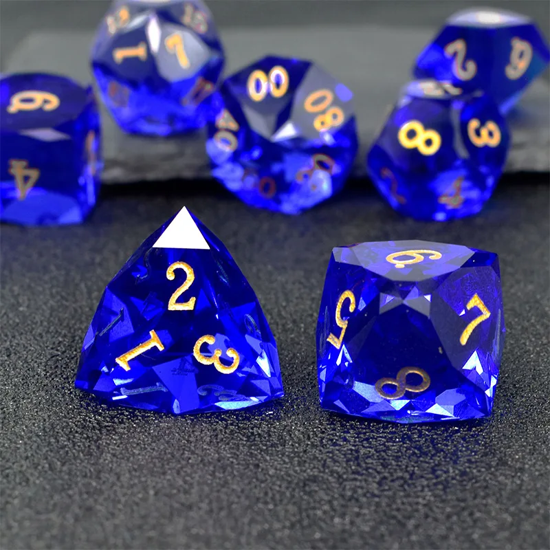 

Gem Dice DND Polyhedron RPG Gemstone Dice D20 D6 for Dungeons & Dragons COC Board Game D&D Stone Dice Multi-faceted Gem Dices