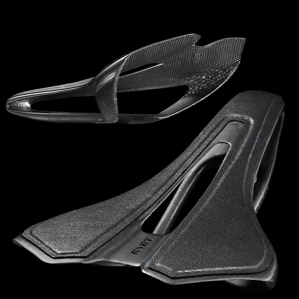 AliExpress RYET Full CARBON Ultralight 85g Bike Seat Saddle for MTB/Gravel/Road Bike 7x9 Dual-Track Hollow Design 249x144mm Racing Parts