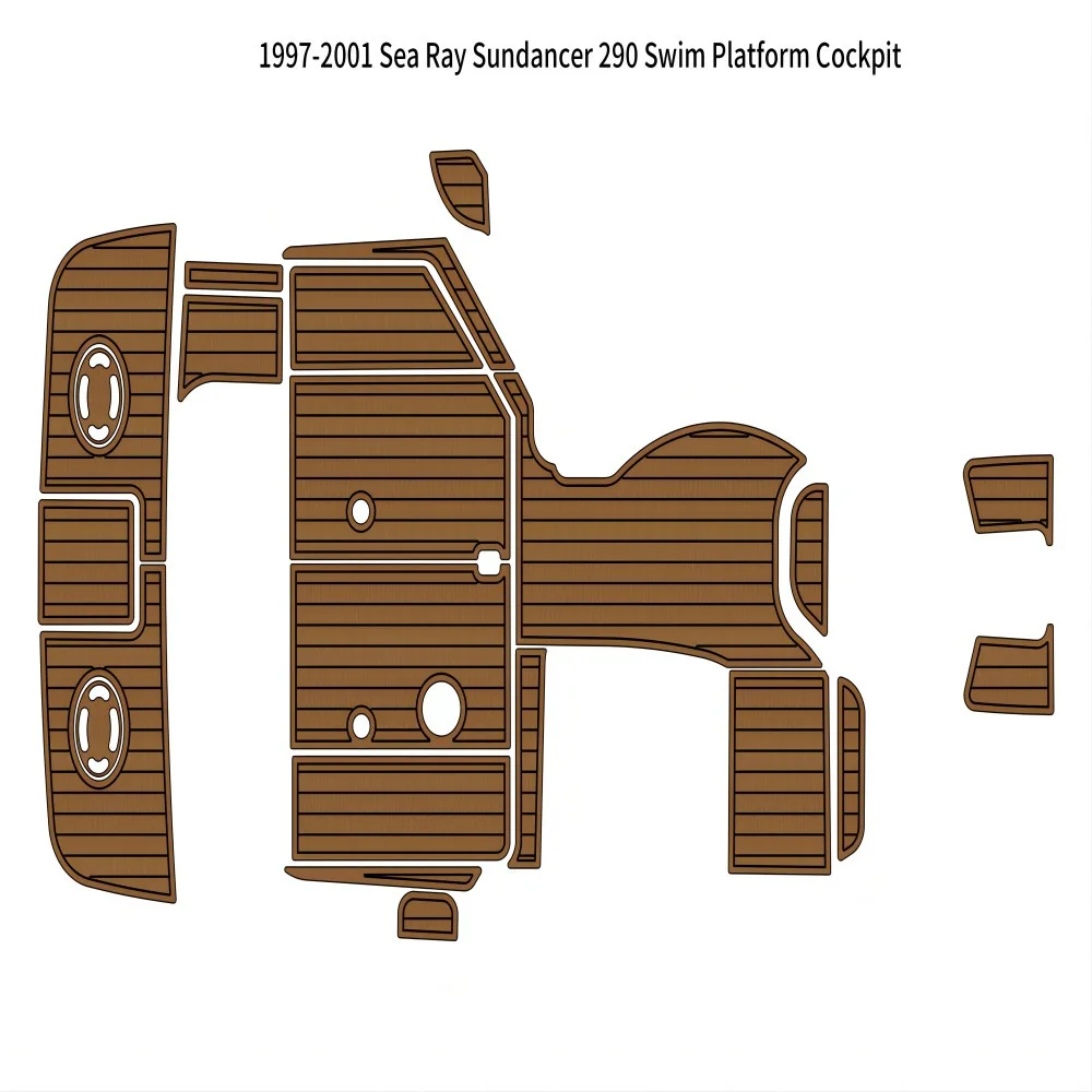 

1997-2001 Sea Ray Sundancer 290 Swim Platform Cockpit Pad Boat EVA Teak Floor Mat Boat EVA Foam Faux Teak Deck Pad