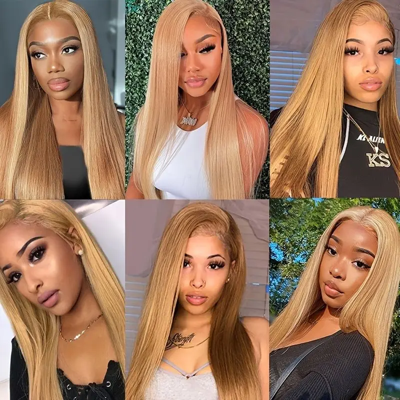 13x6 Wstępnie oskubane ludzkie włosy koronkowa peruka na przód HD 13x4 Highlight Straight bob Lace Front Wig Ludzkie włosy Peruki dla czarnych kobiet