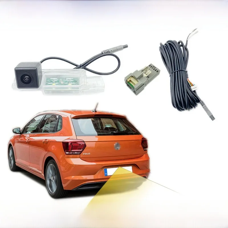HICAMRUI Achteruitrijcamera voor VW Volkswagen POLO VI 2017-2023 Canbus Dynamische Traject Camera Plug en Play zonder codering - afbeelding 2