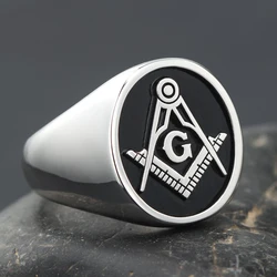 Secret Master Mason Compass Freemason Masonic Signet Soild Real Sterling Silver Ring