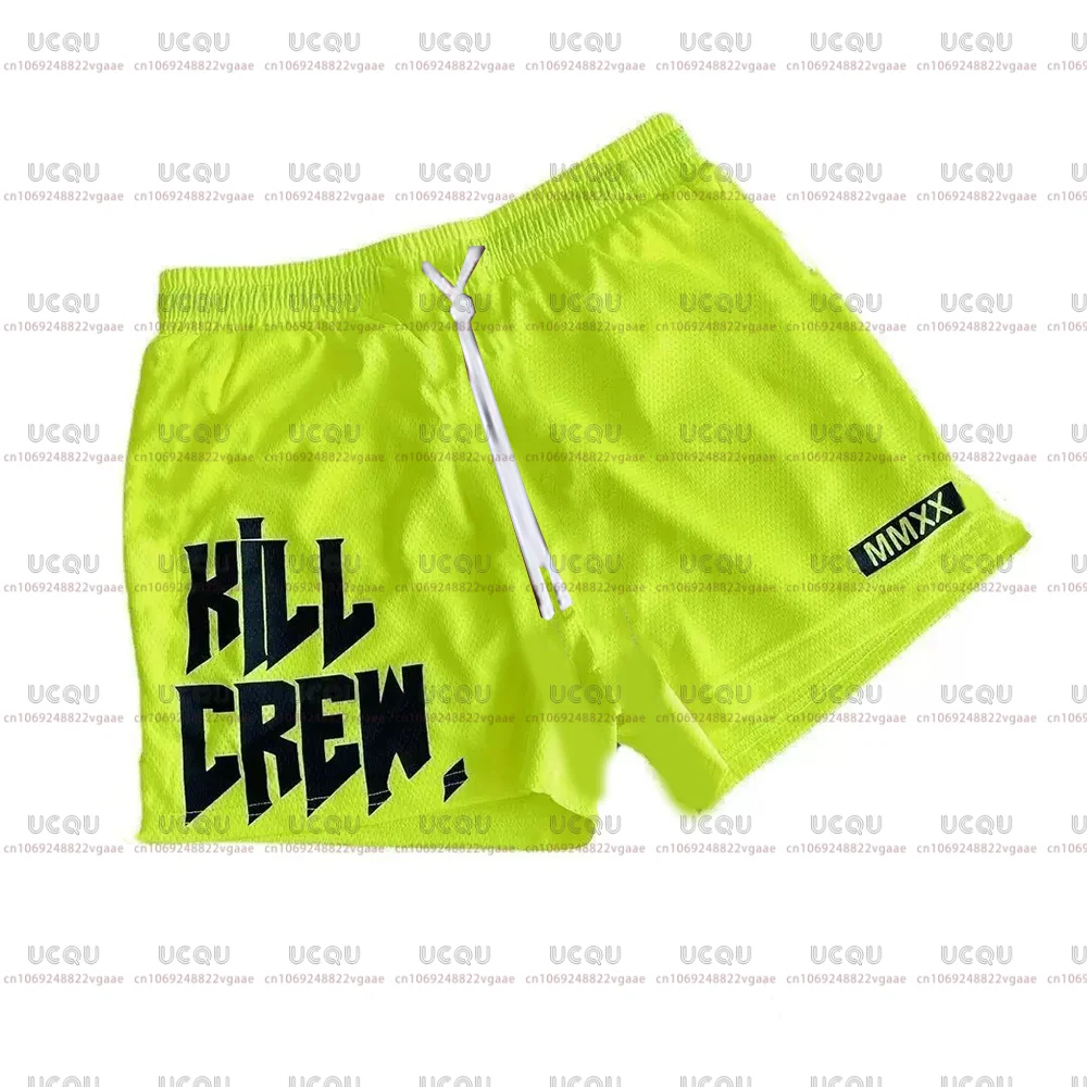 

Male Running Fitness Exercise Mesh Sweatpants Pants Quick Dry Men Gym Shorts Sports Trousers Breathable Casual K-Kill C-Crewo