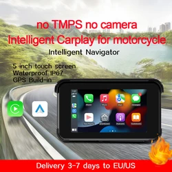 Autoway Motorcycle 5'' Touch Waterproof Screen of Wireless Carplay and Android Auto with TMPS GPS Anti-shake Night Version Camer