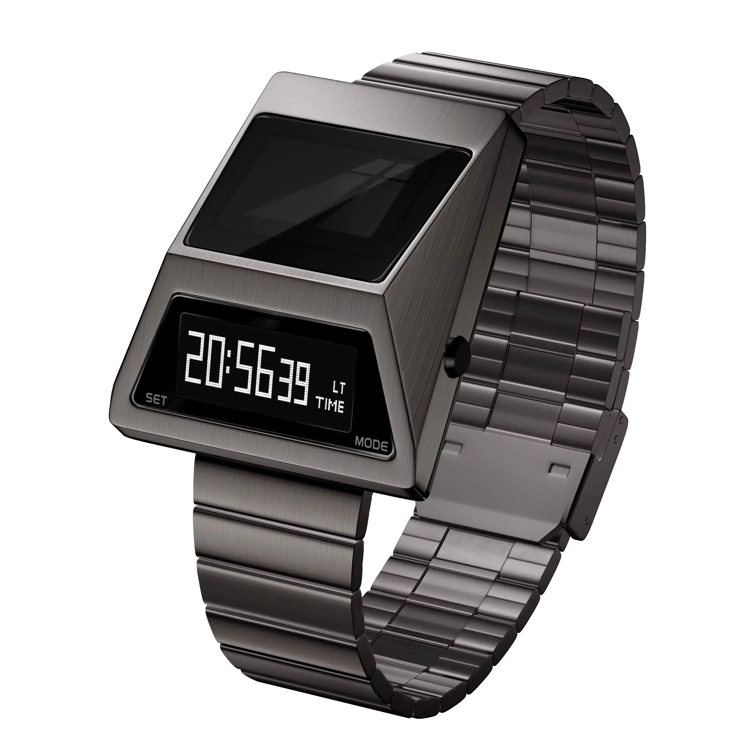 BENLYDESIGN ساعات معدنية فريدة من نوعها ساعات سايبر رقمية للرجال ريترو مستقبلية نمط فاسق موضة Led الساعات الإلكترونية S3000 #3