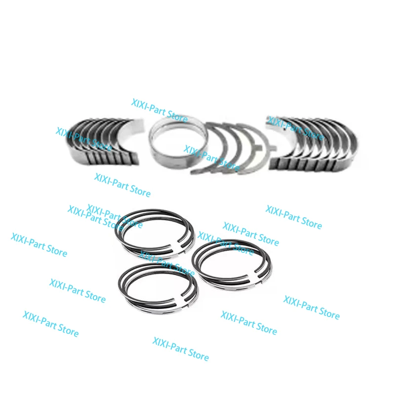 

F or Kubota D950 Crankshaft Main Bearing Con Rod Bearing Piston Rings 75*2HK+1.5+4mm STD 3-Cylinders STD Overhaul Rebuild Kit