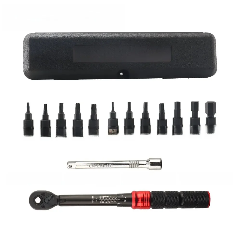 AliExpress vaylas 2-24N.m Bike Torque Wrench Set 0.1 N.m Micro-Adjustment 1/4 Inch Drive Click Torque Wrench Dual-Direction Bicycle Tool Kit