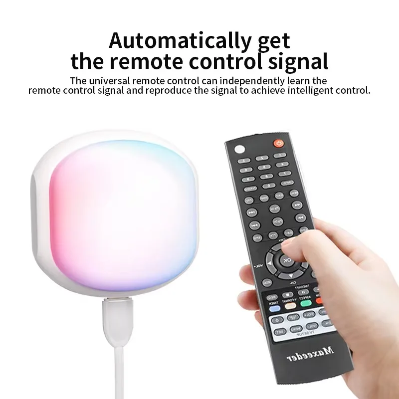 Tuya Smart WiFi Infrared Universal IRF Remote Controller Air Conditioning Switch Remote Control With DIY Atmosphere Lights