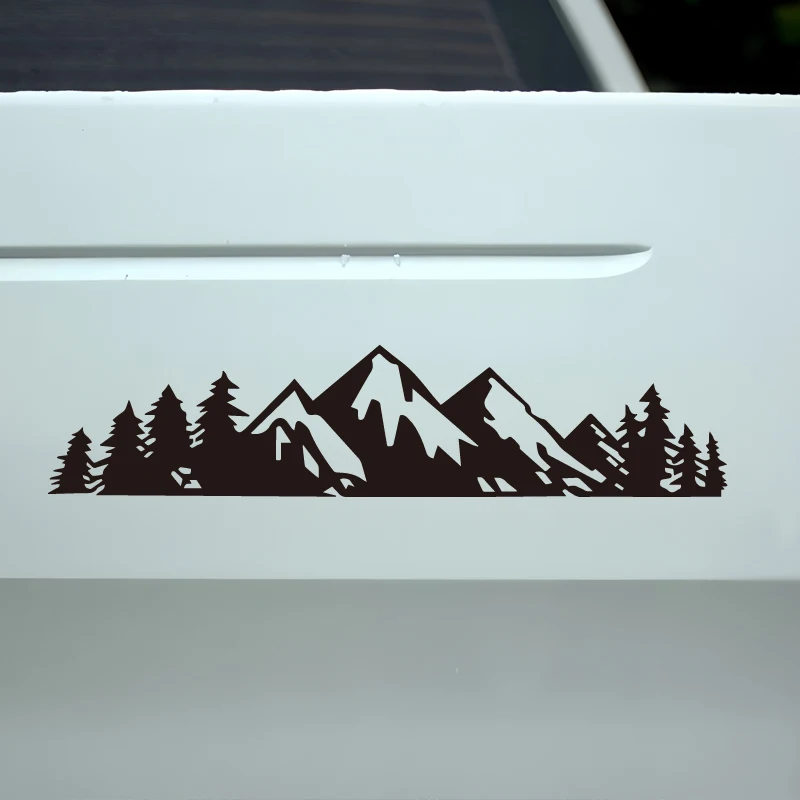 Mountain Forest Car Stickers - Stylish Body & Window Decals for Off-Road Enthusiasts, Multiple Colors & Styles to Personalize Yo