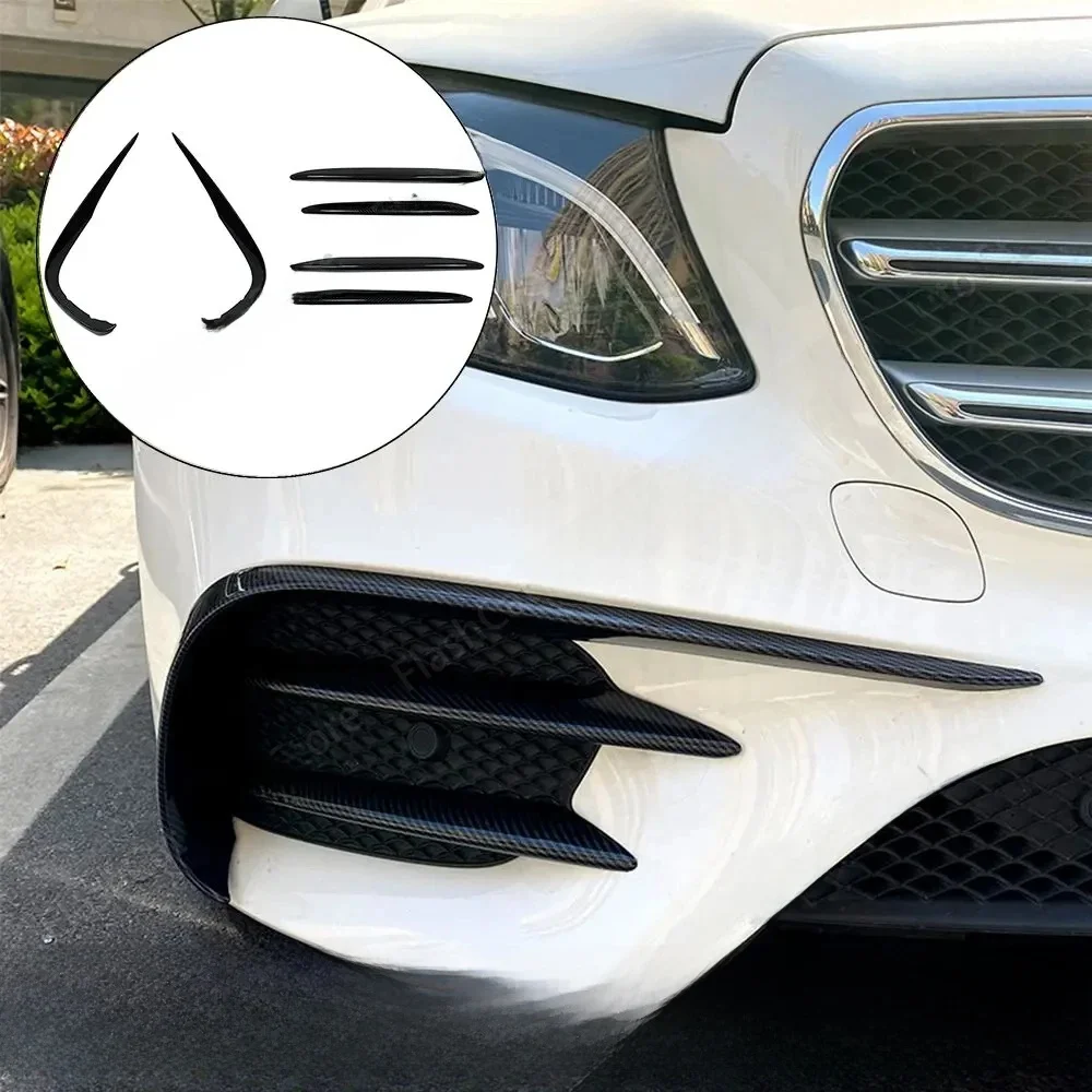 W213 Przedni zderzak Splitter Canards Do Mercedes E Class W213 S213 C238 E200 E220 E300 E350 E400 E43 2016-2020 Zestawy karoserii wentylacyjnych — 2