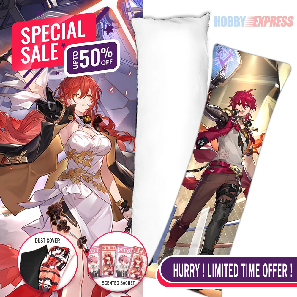 

Hobby Express Anime Dakimakura Japanese Otaku Waifu Life Size Hugging Body Pillow Cover Luka x Himeko Honkai Star Rail TBPC-0018