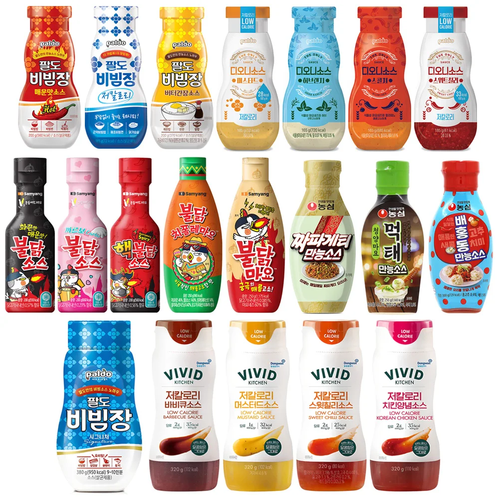 19 tipos de salsa de guullabies/salsa completa de pollo Paldo Beamway salsa Dioni cocina vívida/salsa alecalina baja en azúcar salsa picante mostaza chile dulce salsa multiusos haz de abeja