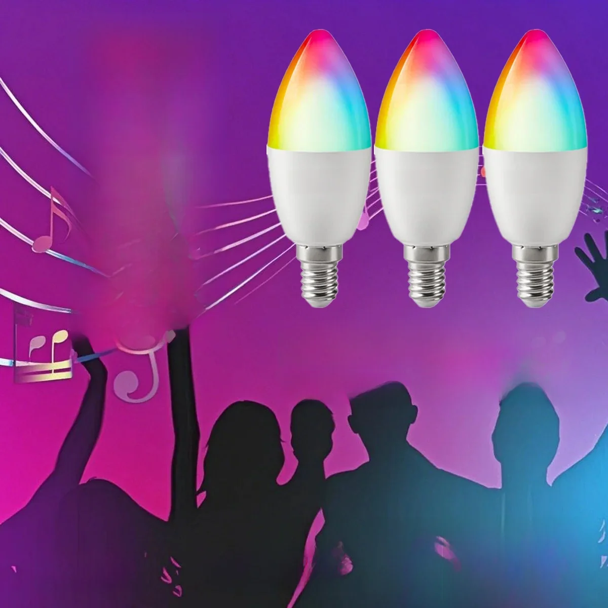 1-10 STKS E14 Kaars LED Lamp RGB 24 Sleutel Afstandsbediening Dimbaar 6 W AC220V 110 V Kleurrijke Verandering voor Slaapkamer Woonkamer Lamp - afbeelding 2