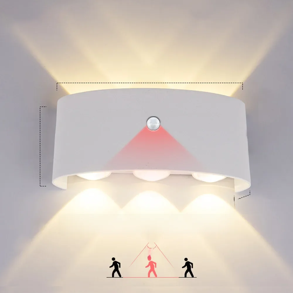 PIR capteur de mouvement applique AC85-265V étanche éclairage de jardin extérieur nordique mur LED lumière salon chambre escaliers décor