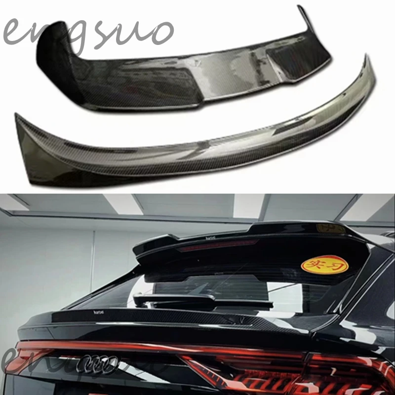 

Carbon Fiber Roof Wing For Q8 2019-2022 High Quality Tail Spoiler For Audi Rear Trunk Lip Car Accessories Refit Decoration